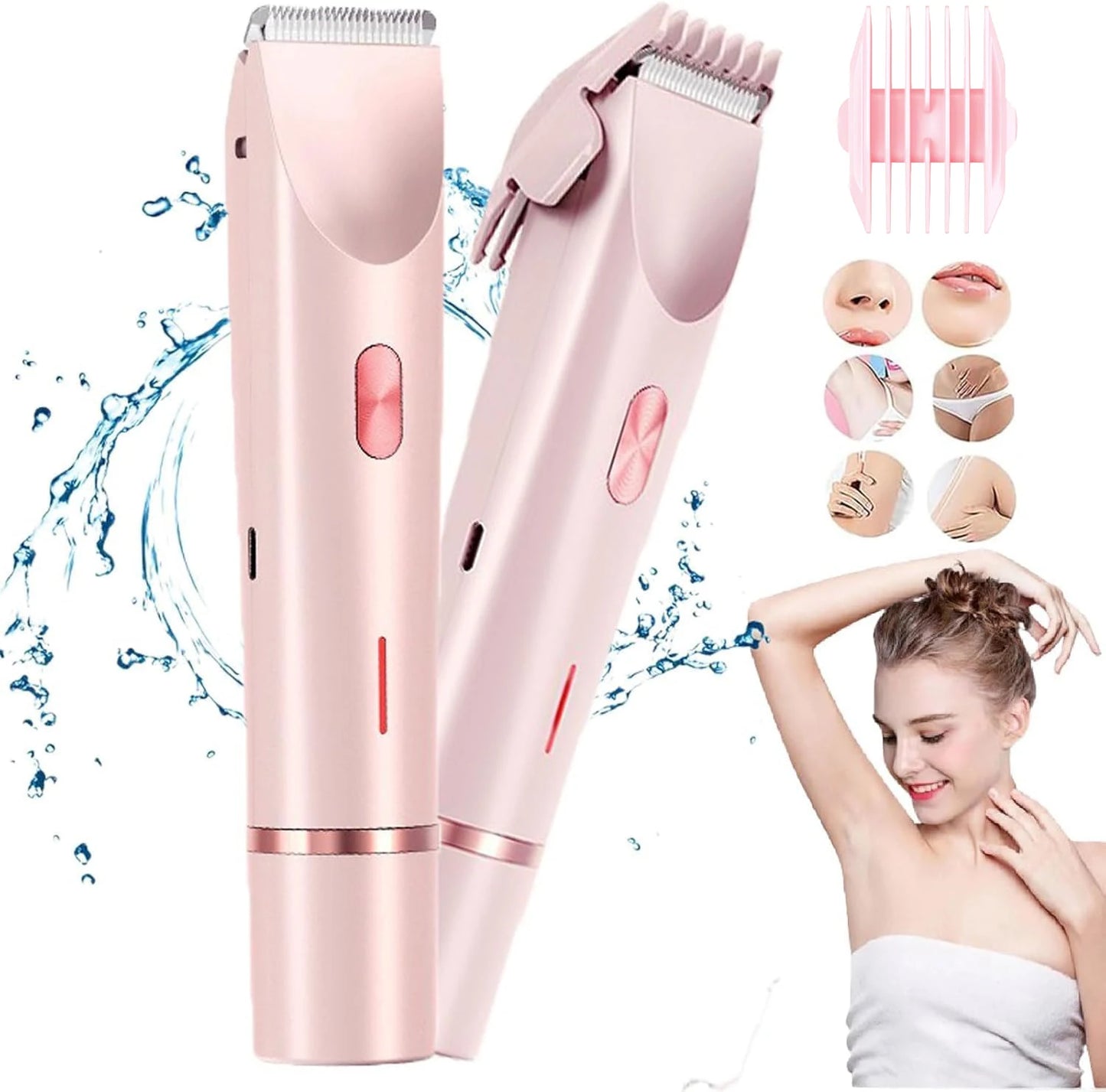 2-In-1 Dual Head Women's Electric Shaver, Electric Hair Clipper, Electric Trimmer.