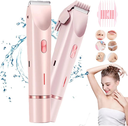 2-In-1 Dual Head Women's Electric Shaver, Electric Hair Clipper, Electric Trimmer.