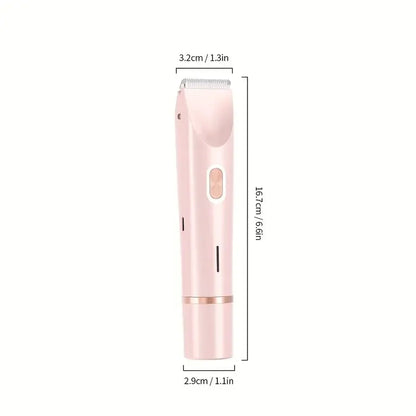 2-In-1 Dual Head Women's Electric Shaver, Electric Hair Clipper, Electric Trimmer.